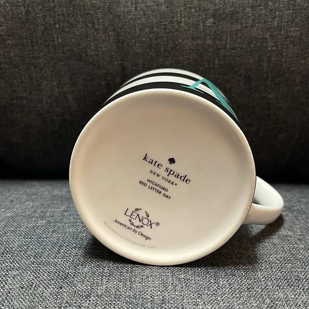 Kate Spade Wickford Red Letter Day Monogram Mug- A